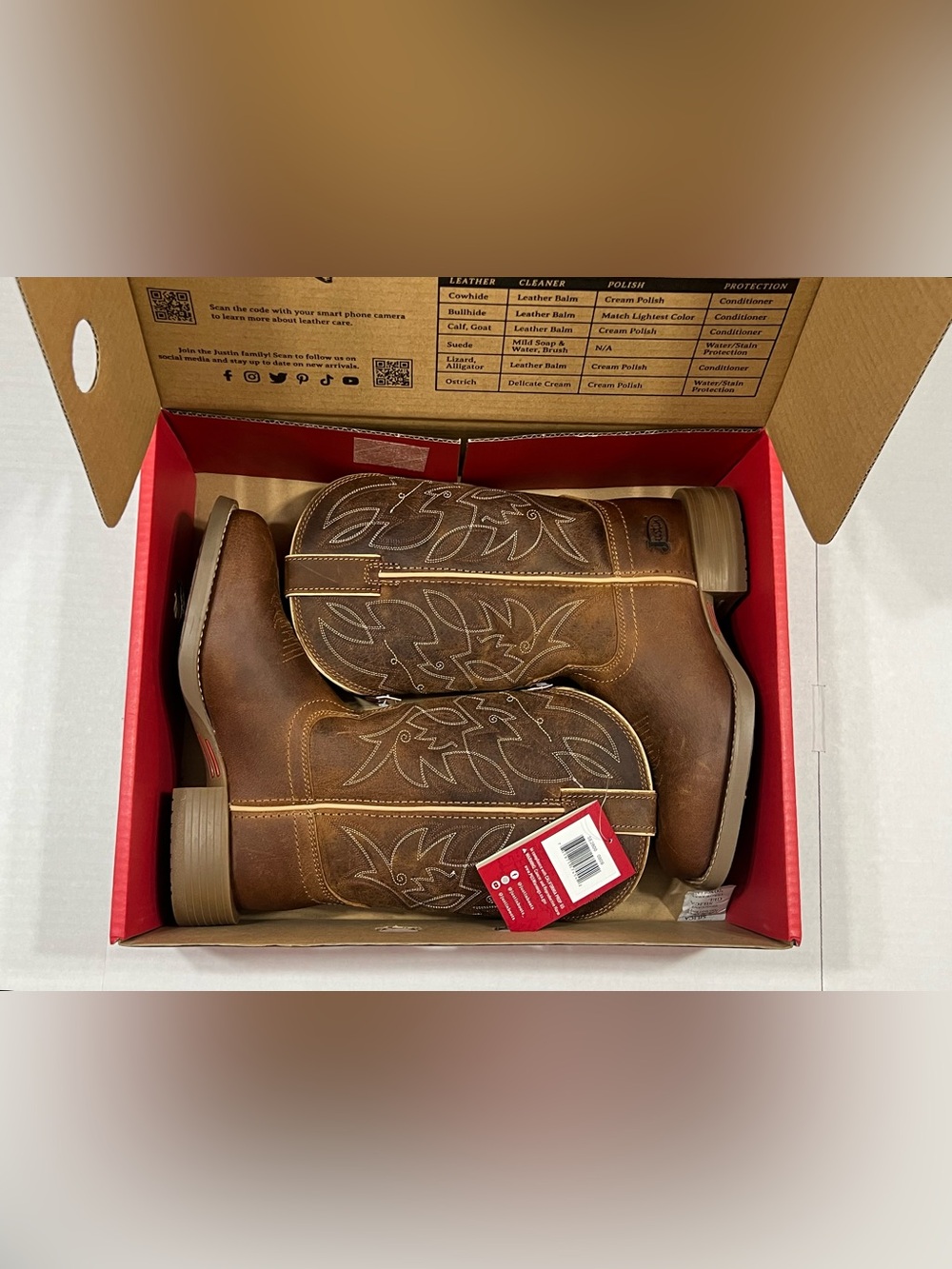 JUSTIN WOMEN'S HALTER WESTERN BOOTS - SQUARE TOE